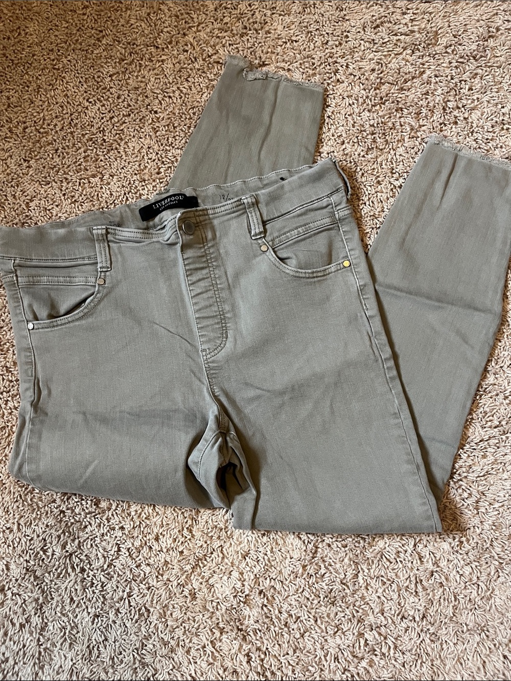 Liverpool Skinny Jeans in Sage Green